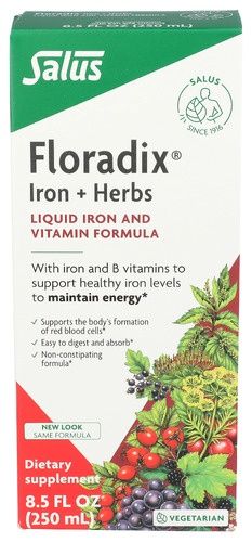 FLORADIX IRON + HERBS LIQUID FORMULA, Size: 8.5 FL OZ