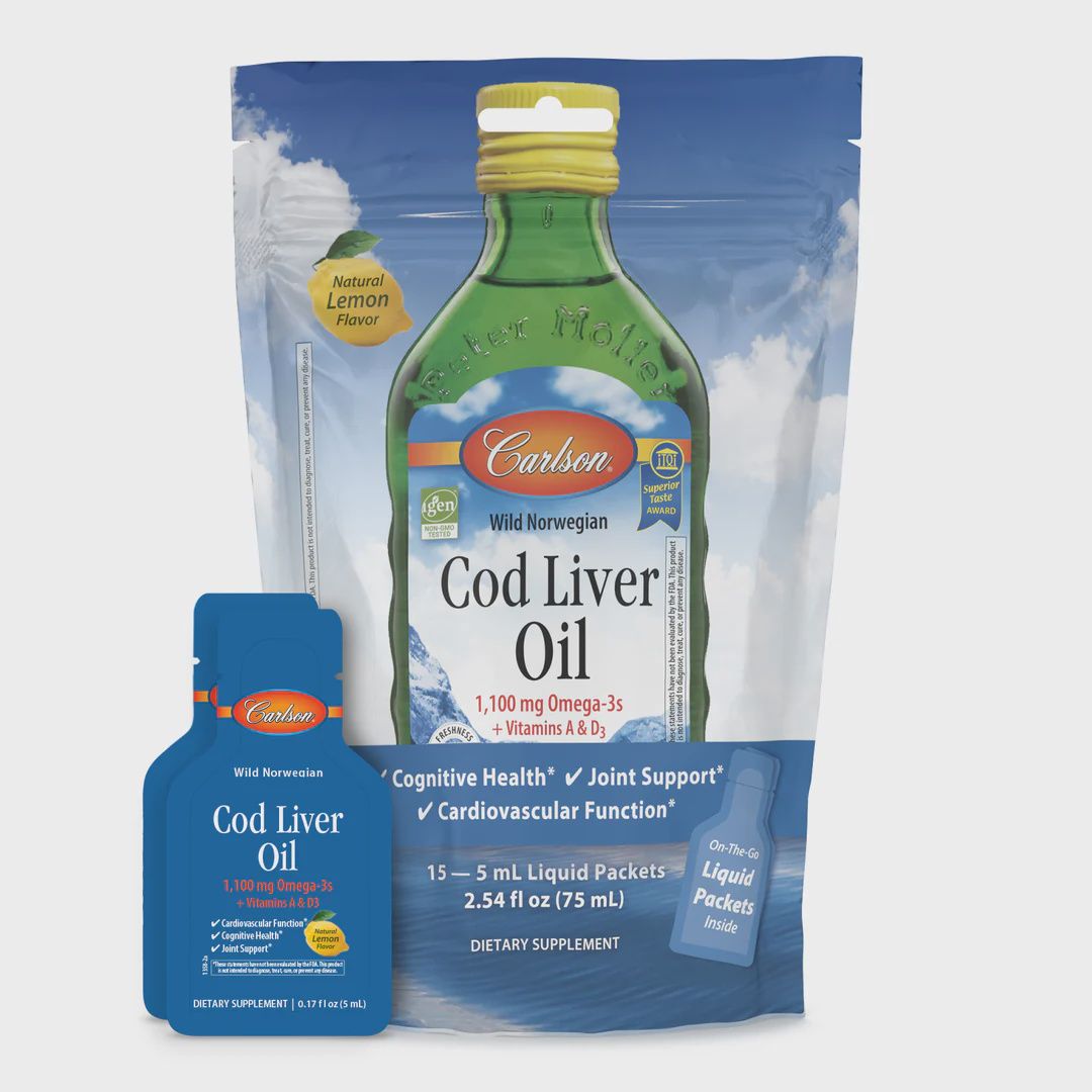 COD LIVER OIL 1,100 MG OMEGA3S + VITAMIN A &amp; D3  LIQUID LEMON PACKETS