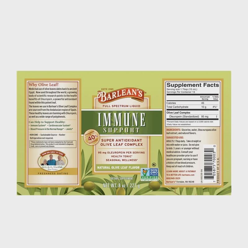 IMMUNE SUPPORT OLIVE LEAF COMPLEX