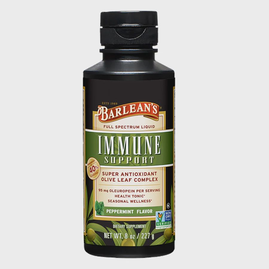 IMMUNE SUPPORT OLIVE LEAF COMPLEX LIQUID - PEPPERMINT, Size: 8 FL OZ