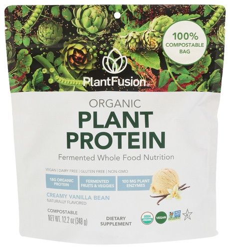 ORGANIC PROTEIN POWDER - CREAMY VANILLA BEAN, Size: 12.3 OZ