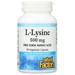 L-LYSINE 500 MG FREE FORM AMINO ACID, Size: 90 VCAPS