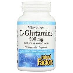 MICRONIZED L-GLUTAMINE 500 MG, Size: 90 VCAPS