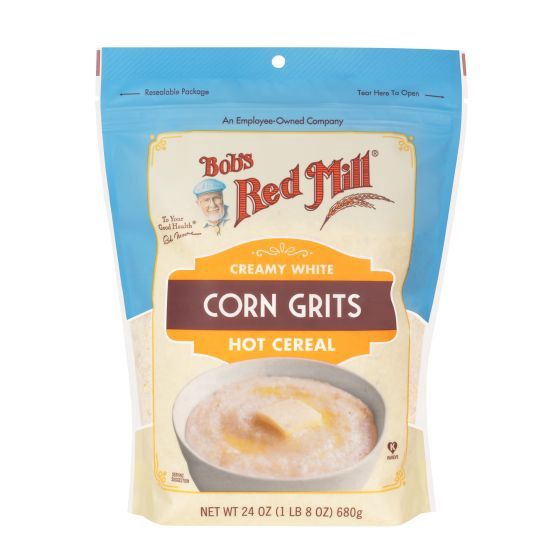 CREAMY WHITE CORN GRITS, Size: 24 OZ