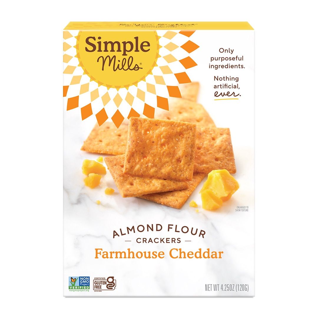 FARMHOUSE CHEDDAR ALMOND FLOUR CRACKERS, Size: 4.25 OZ