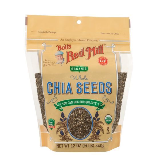 ORGANIC WHOLE CHIA SEEDS, Size: 12 OZ