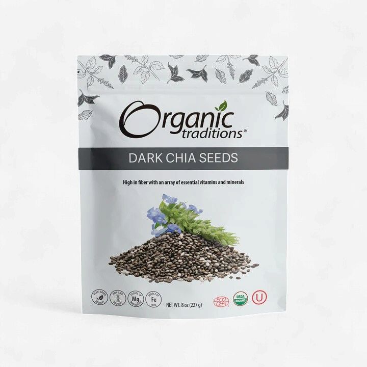 DARK CHIA SEEDS, Size: 8 OZ