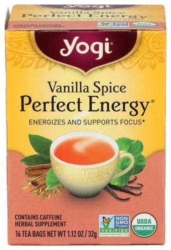 VANILLA SPICE  PERFECT ENERGY TEA, Size: 16 BAGS