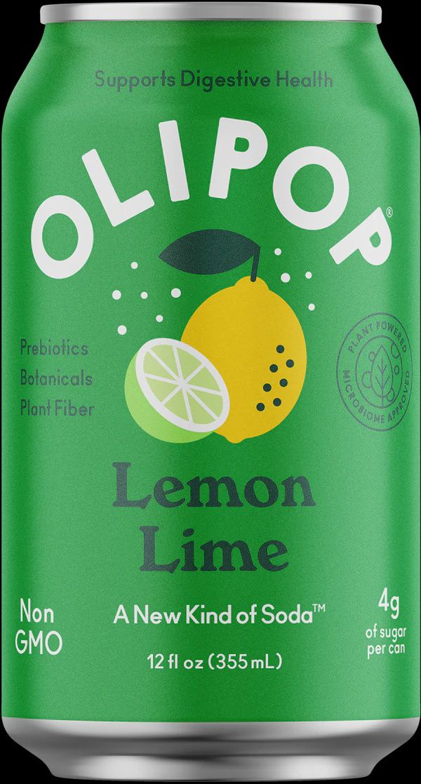 OLIPOP - LEMON LIME, Size: 12 FL OZ