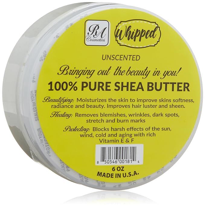 WHIPPED UNREFINED AFRICAN SHEA BUTTER-UNSCENTED, Size: 2 OZ