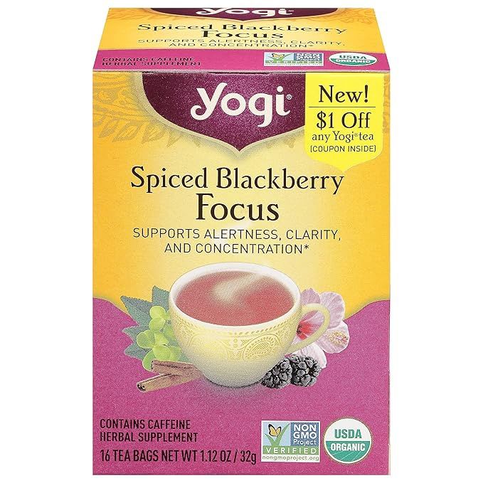 SPICED  BLACKBERRY FOCUS TEA, Size: 16 BAGS