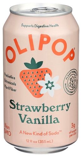 OLIPOP - STRAWBERRY VANILLA, Size: 12 OZ