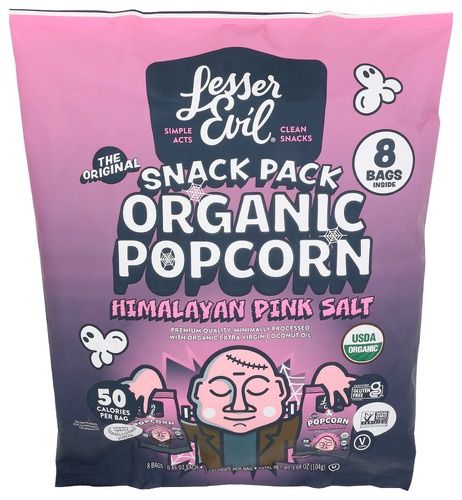 SNACK PACK ORGANIC POPCORN, Size: 8 - 4.6 OZ BAGS