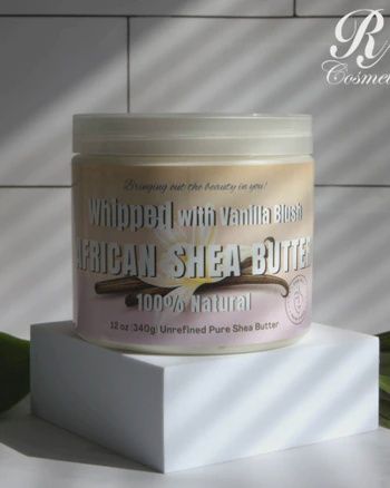 WHIPPED UNREFINED AFRICAN SHEA BUTTER, Size: 12 OZ