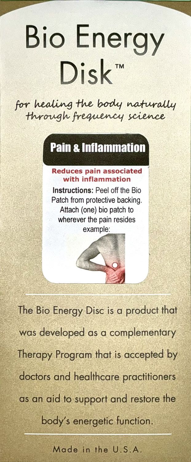 PAIN &amp; INFLAMMATION BIO-ENERGY DISK PATH, Size: 10 PATCHES