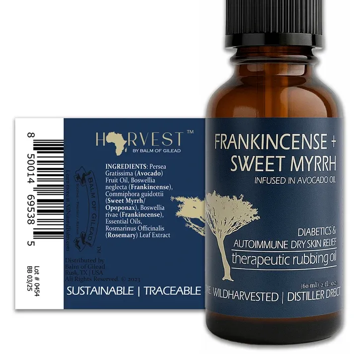 FRANKINCENSE AND SWEET MYRRH THERAPUTIC RUBBING OIL