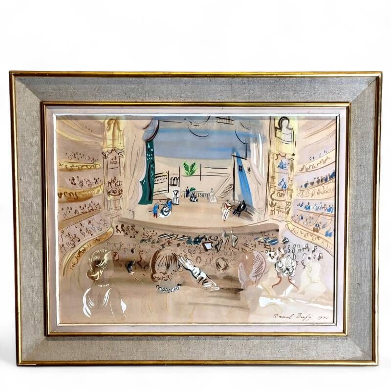 DUFY, Raoul. L&#39;opéra de Monte-Carlo (1941). Lithographie en couleurs. 350 EX NUM