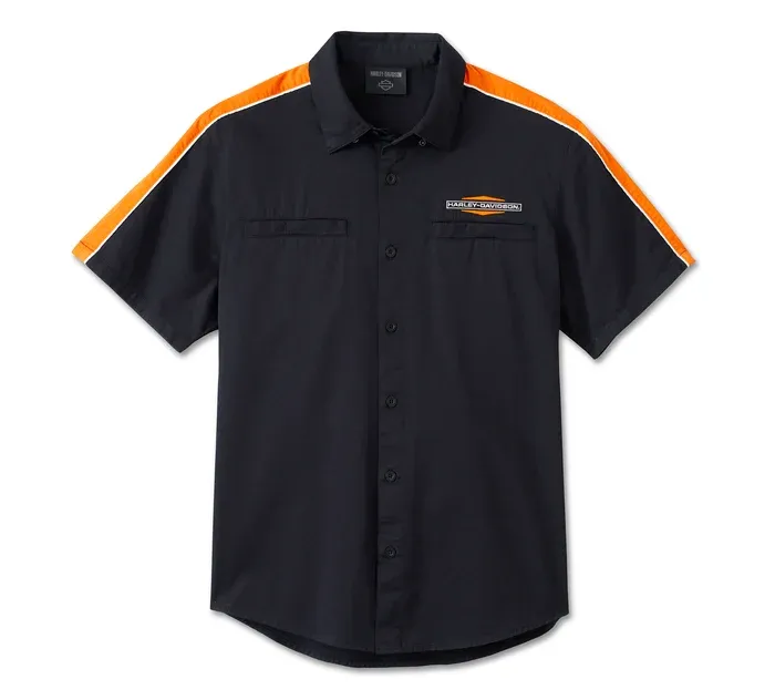 Chemise à manches courtes Stacked Bar &amp; Shield pour hommes