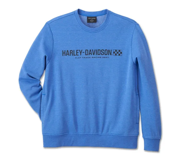 Sweat à col rond Trophy Bar &amp; Shield pour hommes - Lapis Blue