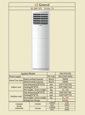 GZ Gerenal Free Standing Air Conditioner 4 Ton - Wifi Enabled - Inverter C