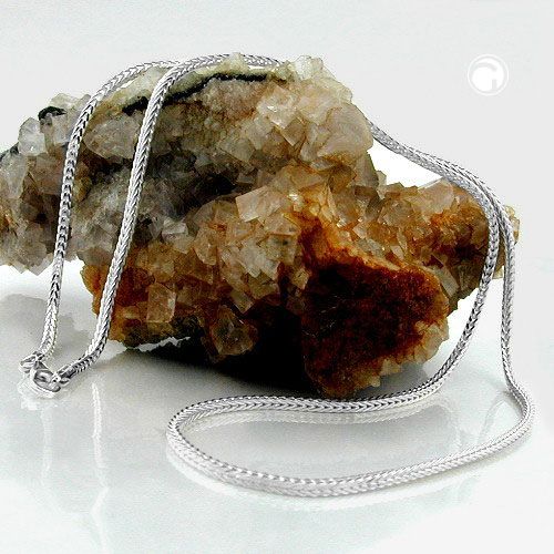 Kette 1,5mm Fuchsschwanzkette vierkant Silber 925 50cm Kette 1,5mm Fuchsschwanzkette vierkant Silber 925 50cm