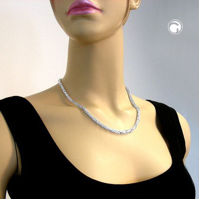 Kette 4x4mm Königskette vierkant glänzend Silber 925 55cm Kette 4x4mm Königskette vierkant glänzend Silber 925 55cm