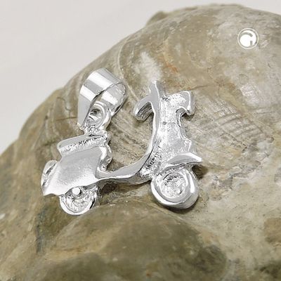 Anhänger 12x16mm kleiner Motorroller Silber 925 Anhänger 12x16mm kleiner Motorroller Silber 925