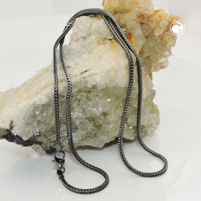 Kette 1,5mm Fuchsschwanzkette rhodiniert Silber 925 42cm Kette 1,5mm Fuchsschwanzkette rhodiniert Silber 925 42cm