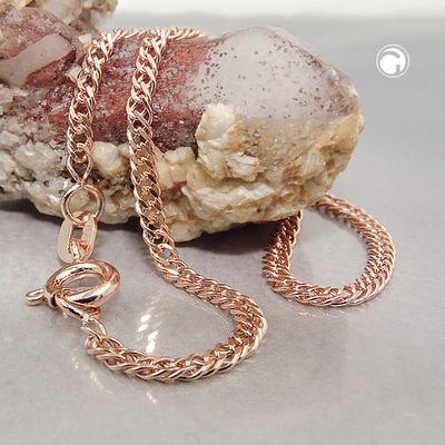 Armband 2mm Doppelrhombus Zwillingspanzer 9Kt Rotgold 19cm Armband 2mm Doppelrhombus Zwillingspanzer 9Kt Rotgold 19cm