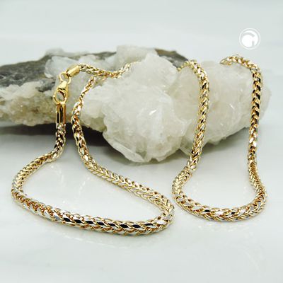 Collier 2,4mm Zopfkette bicolor 14Kt GOLD 45cm Collier 2,4mm Zopfkette bicolor 14Kt GOLD 45cm