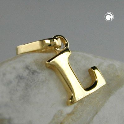 Anhänger 7x5mm Buchstabe L glänzend 9Kt GOLD Anhänger 7x5mm Buchstabe L glänzend 9Kt GOLD