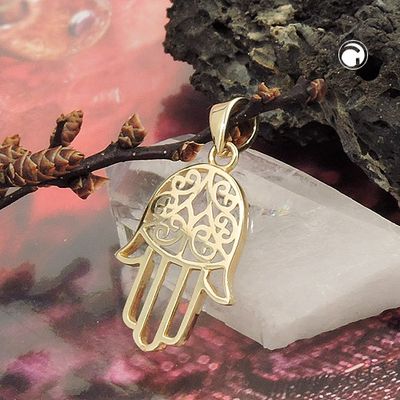 Anhänger 16x12mm Schutzsymbol Hand 9Kt GOLD Anhänger 16x12mm Schutzsymbol Hand 9Kt GOLD