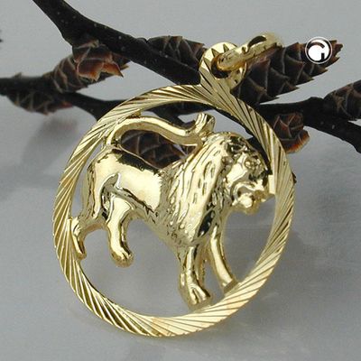 Anhänger 15mm Sternzeichen Löwe 9Kt GOLD Anhänger 15mm Sternzeichen Löwe 9Kt GOLD