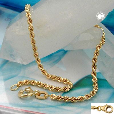 Armband 2mm Kordelkette 9Kt GOLD 19cm Armband 2mm Kordelkette 9Kt GOLD 19cm