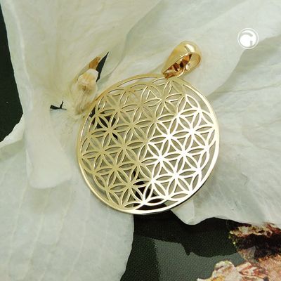 Anhänger 20mm Blume des Lebens filigran 9Kt GOLD Anhänger 20mm Blume des Lebens filigran 9Kt GOLD