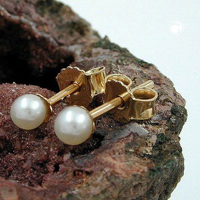 Ohrstecker Ohrring ca. 3mm Süßwasserzuchtperle 9Kt GOLD Ohrstecker Ohrring ca. 3mm Süßwasserzuchtperle 9Kt GOLD