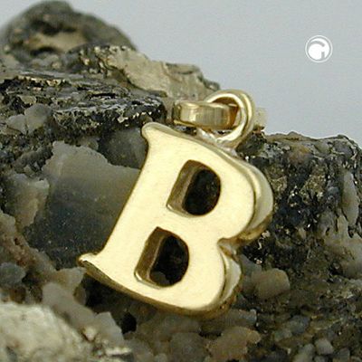 Anhänger 8x6mm Buchstabe B glänzend 9Kt GOLD Anhänger 8x6mm Buchstabe B glänzend 9Kt GOLD