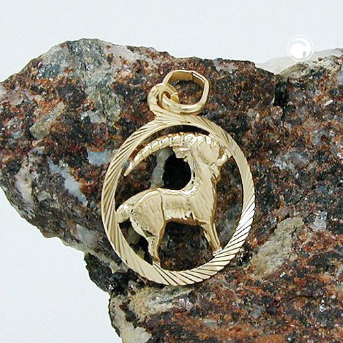 Anhänger 15mm Sternzeichen Steinbock 9Kt GOLD Anhänger 15mm Sternzeichen Steinbock 9Kt GOLD
