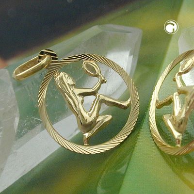 Anhänger 15mm Sternzeichen Jungfrau 9Kt GOLD Anhänger 15mm Sternzeichen Jungfrau 9Kt GOLD