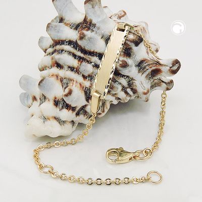 Schildarmband 1,8mm mattiert diamantiert 9Kt GOLD 15cm Schildarmband 1,8mm mattiert diamantiert 9Kt GOLD 15cm