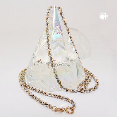 Kette 2,8mm Kordelkette bicolor 14Kt GOLD 45cm Kette 2,8mm Kordelkette bicolor 14Kt GOLD 45cm