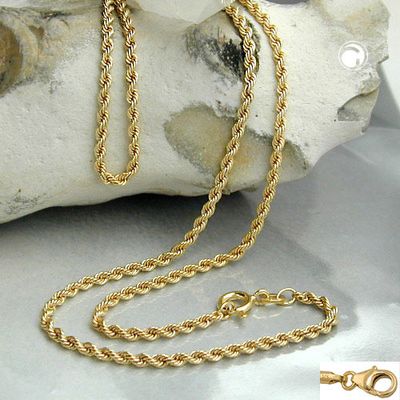Kette 2mm Kordelkette 9Kt GOLD 45cm Kette 2mm Kordelkette 9Kt GOLD 45cm