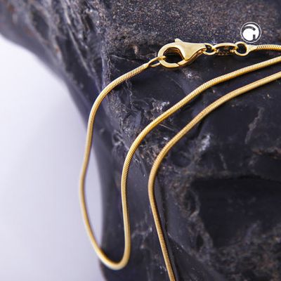 Kette 1mm Schlange rund glänzend 8K GOLD 45cm Kette 1mm Schlange rund glänzend 8K GOLD 45cm