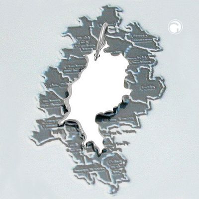 Anhänger 26x12,5mm BRD-Bundesland Hessen glänzend Silber 925 Anhänger 26x12,5mm BRD-Bundesland Hessen glänzend Silber 925