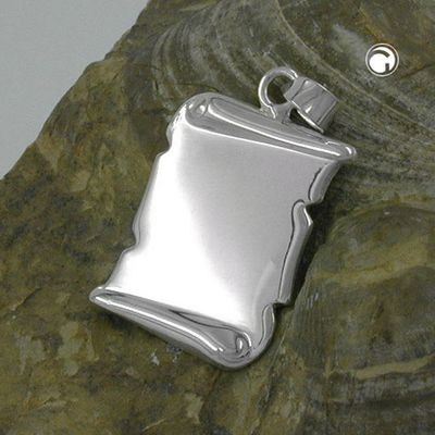 Anhänger Dokumentenrolle 22x15mm glänzend Silber 925 Anhänger Dokumentenrolle 22x15mm glänzend Silber 925