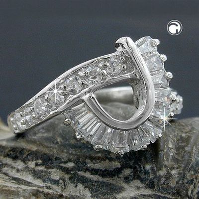 Ring 14mm mit vielen Zirkonias glänzend rhodiniert Silber 925 Ringgröße 58 Ring 14mm mit vielen Zirkonias glänzend rhodiniert Silber 925 Ringgröße 58