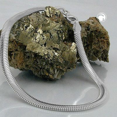 Armband 4mm Schlangenkette flach glänzend Silber 925 19cm Armband 4mm Schlangenkette flach glänzend Silber 925 19cm
