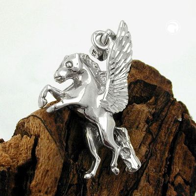 Anhänger 22x18mm Fabelwesen Pferd mit Flügeln Silber 925 Anhänger 22x18mm Fabelwesen Pferd mit Flügeln Silber 925