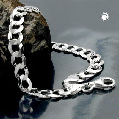 Armband 6,7mm Panzerkette flach Silber 925 21cm Armband 6,7mm Panzerkette flach Silber 925 21cm