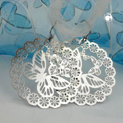 Ohrhaken 65x50mm Schmetterling Silber 925 Ohrhaken 65x50mm Schmetterling Silber 925